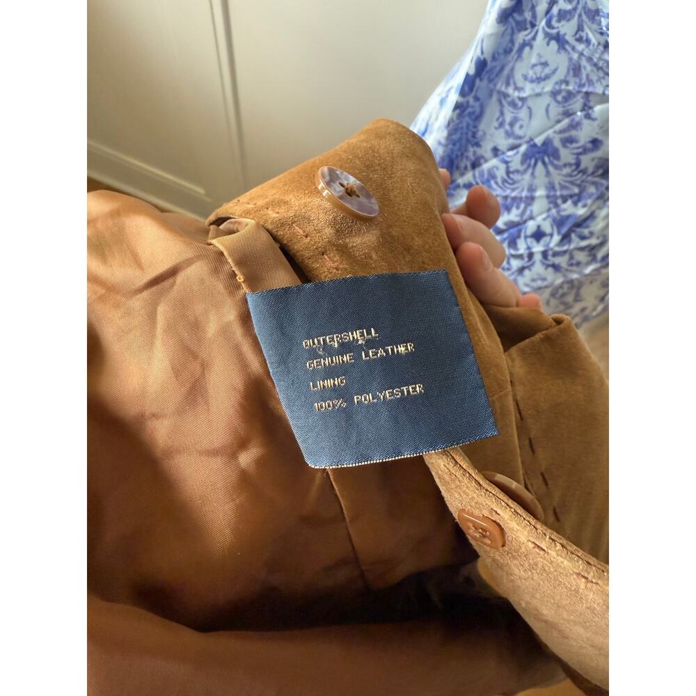 Brown Suede Button Up Jacket - image 6